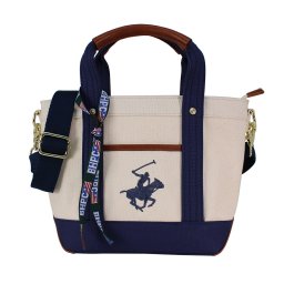 ビバリーヒルズ ポロ クラブ BEVERLY HILLS POLO CLUB 2way バッグ ハンドバッグ 斜め掛けバッグ ショルダーバッグ ミニトート BH1006N 171617 アイボリー+ネイビー