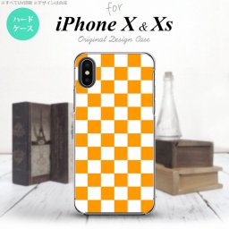 【iPhoneX】【スマホケース/スマホカバー】【アイフォンX】iPhoneX スマホケース カバー アイフォンX スクエア 白×オレンジ nk-ipx-764【メール便送料無料】