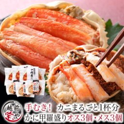 内祝い 誕生日 【送料無料】 カニ 甲羅盛り 食べ比べ カナダ産 ズワイガニ 3個 日本産 セイコガニ 3個 セット かに 蟹 香箱ガニ せいこがに ずわいがに 【冷凍】 越前ガニ 海鮮丼 漬け丼 海鮮丼の具 専門店 お祝い 結婚祝い 還暦祝い プレゼント ギフト
