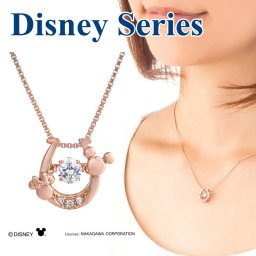 ダンシングストーン ネックレス ミッキー ミニー ピンクゴールド ホースシュー 馬蹄 クロスフォーニューヨーク ペンダント レディース ダンシングストーンネックレス 限定 NDP-002P クリスマス