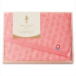 寿々～じゅじゅ～ 日本製 愛媛今治 木箱入りフェイスタオル 紅 12015 内祝 内祝い お祝 御祝 記念品 出産内祝い プレゼント 快気祝い 粗供養 引出物