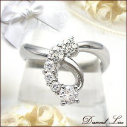 K18YG/PG/WG【0.5ct】ダイヤモンドリング 指輪『Line』 [SIクラス F～Dカラー 無色透明 GOOD～VERYGOOD] ハートアンドキューピット ルビー エメラルド サファイヤ エックス ライン 誕生日 記念日 結婚 10周年【送料無料】    LPR-1447B