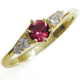 ルビー・指輪・シンプルリング・上品・18金・リング
