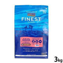 フィッシュ4ドッグ FISH 4 DOGS ドッグフード ファイネスト サーモン シニア小粒 3kg 無添加 ドッグフード 老犬用 グレインフリー 穀物不使用 魚