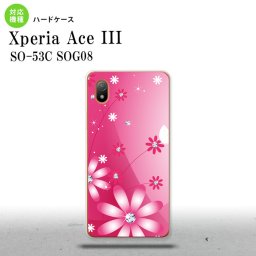 SO-53C SOG08 ワイモバイル Xperia Ace III スマホケース 背面ケース ハードケース 花柄 ガーベラ ピンク 2022年 6月発売 nk-so53c-066
