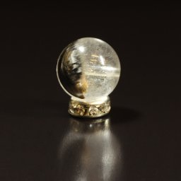 【開運ギフト】 天然石［ブルッカイトのインパクトが凄い］11mm 一点物 粒売り プラチナルチル 貫通穴有 開運祈願 経営者の御守り ブレスレット 京海堂 PT73 事業成功祈願 仕事運 特別な一点物