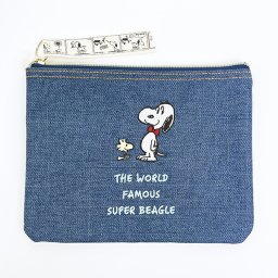 スヌーピー フラットポーチ ボウタイ ネイビー SNOOPY