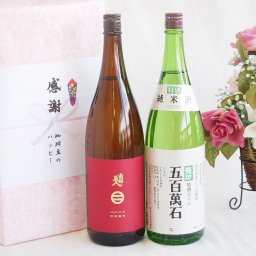日本酒特別純米酒デラックス実りの秋の贈り物 感謝の贈り物ボックス2本セット(南部美人特別純米酒(岩手県) 本田商店 龍力 五百萬石特別純米酒(兵庫県)) 1800ml×2本