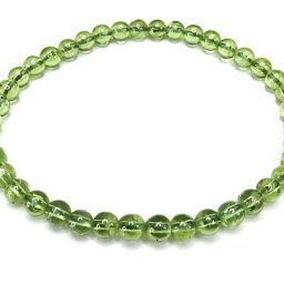 AA+ペリドットブレスレット4.5mm貴重天然石黄金の宝石8月誕生石