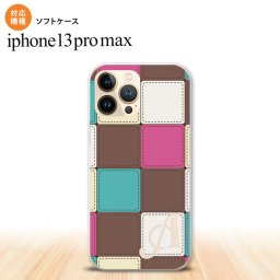 iPhone13ProMax iPhone13 Pro Max ケース ソフトケース パッチワーク ミックスE 茶 +アルファベット iPhone13 プロ マックス 6.7インチ おしゃれ かわいい メンズ レディース キッズ デザインたくさん nk-i13pm-tp1675i