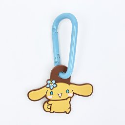サンリオ 日焼け シナモロール ラバーマスコット付きカラビナ シナモン Sanrio