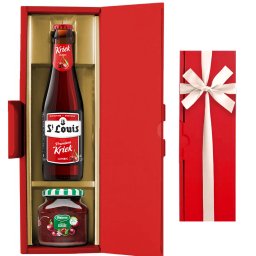 ビール スイーツ ギフトセット【無料 リボンラッピング メッセージカード】ベルギー クリーク ランビック ワイルドエール 250ml チェリー ジャム コンポート チーズ おつまみ ギフト箱付 お祝い 誕生日 内祝 家族 女性 男性 送料無料