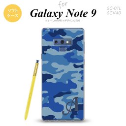 Galaxy Note 9 ギャラクシー ノート9 SC-01L SCV40 スマホケース カバー ソフトケース 迷彩A 青A イニシャル 対応 nk-note9-tp1152i[スマホ,スマホケース,スマホカバー,ケース,カバー,ジャケット]