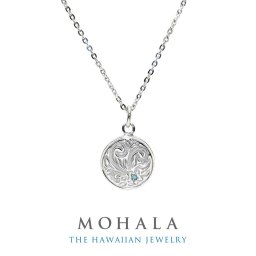 モハラ ハワイアンジュエリー ネックレス メンズ 父の日 ブルー ダイヤモンド 金属アレルギー対応 ステンレス チェーンネックレス おしゃれ 彼氏 彼女 友達 結婚式 結婚記念日 夫 誕生日プレゼント 記念日 ギフト MOHALA ランキング お祝い 成人 卒業 入学