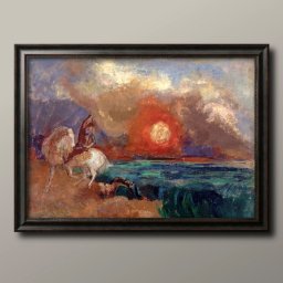 オディロン ルドン セントジョージとドラゴン A3 サイズ ポスター アート おしゃれ 絵画 インテリア 北欧 イラスト マット紙 艶消し アートパネル 額 フレーム デザイン 壁掛け ギフト 新築祝い ディスプレイ 引越し祝い　新生活　空間デザイン 