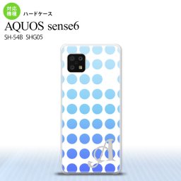 SH-54B SHG05 AQUOS sense6 スマホケース ハードケース 水玉 青 +アルファベット メンズ レディース nk-sens6-1376i