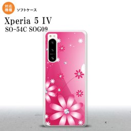 Xperia 5IV Xperia5IV スマホケース 背面ケースソフトケース 花柄 ガーベラ ピンク 2022年 10月発売 nk-xp54-tp066
