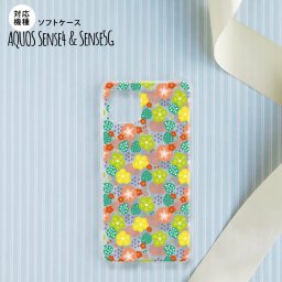 sense4 sense5 Aquos sense4/5 スマホケース ソフトケース 花柄 春 ピンク メンズ レディース nk-sens4-tp1705
