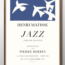 アンリ マティス マチス ジャズ 音楽 JAZZ A3 サイズ ポスター アート おしゃれ 絵画 インテリア 北欧 イラスト マット紙 艶消し アートパネル 額 フレーム デザイン 壁掛け ギフト 新築祝い ディスプレイ 引越し祝い　新生活　空間デザイン 