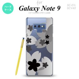 Galaxy Note 9 ギャラクシー ノート9 SC-01L SCV40 スマホケース カバー ハードケース 花柄・サクラ 黒 nk-note9-051[スマホ,スマホケース,スマホカバー,ケース,カバー,ジャケット]