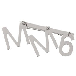 エムエムシックス メゾンマルジェラ MM6 SM6VT0001 S12945 951 「MM6」ロゴ ヘアクリップ シルバー レディース 母の日 ヘアアクセサリー ヘアピン バレッタ 髪留め 成人 卒業 入学