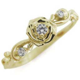 18金 リング ダイヤモンド レディース 18k ローズ フラワー バラの指輪 アラベスク おしゃれ 女性用 指輪 k18