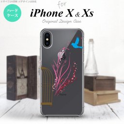 【iPhoneX】【スマホケース/スマホカバー】【アイフォンX】iPhoneX スマホケース カバー アイフォンX 青い鳥 紫×赤 nk-ipx-1293【メール便送料無料】