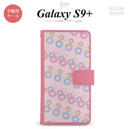 Galaxy S9+ SC-03K SCV39 手帳型 スマホケース ギャラクシー 丸 ピンク【ギャラクシー S9プラス,Galaxy,S9+,SC-03K,SCV39,docomo,ドコモ,メール便 送料無料】