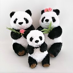 【仲良しファミリーシリーズ】 ウェルカムドールパンダの親子 3体セット 結婚式 ぬいぐるみ ウエディング ギフト 電報 祝電