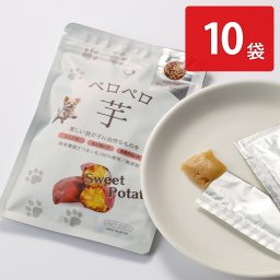 ドッグフード 国産さつまいも 無添加トッピング ペロペロ芋 7本入り 計10袋 ペットフード 国産 犬用栄養補助食品 ジュレ ペースト
