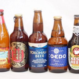 クラフトビール5本セット(アンバーエール 横浜ラガー 名古屋赤味噌ラガー 瑠璃 ロングボード) 330ml×3本 333ml×1本 355ml×1本