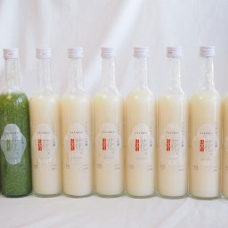 国産米使用ノンアルコール豪華甘酒9本セット 山崎 一糀(吟醸7本 抹茶1本 古代米1本)(愛知県) 計500ml×9本