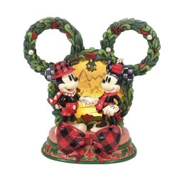 ジム ショア Jim Shore ディズニートラディション Disney Traditions ミッキー＆ミニー LEDジオラマ フィギュア 置物 人形 6016880 ミッキーマウス ミニーちゃん インテリア ＜クリスマス＞