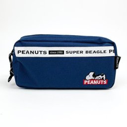 スヌーピー PEANUTS SUPER BEAGLE SN ねそべり スクエアポーチ 小物入れ NV ネイビー