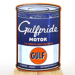 ブリキ看板 大型 可愛い US embossed SIGN BIG GULF OIL CAN エンボスメタルサイン ガルフ 正規ライセンス品 ガレージ  プレート 壁飾り アメリカン ダイカット おしゃれ 雑貨 インテリア ディスプレイ かわいい サーファー カフェ 店舗