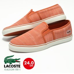 ラコステ キャンバス スニーカー LACOSTE スリッポン スリップオン ガゾン 靴 MARICE GAZON レディース シューズ シンプル 秋 コーデ シンプル