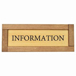 インフォメーション Information 木枠付き 木製プレート Aタイプ サインプレート ドアプレート 長方形 おしゃれ かっこいい かわいい シンプル ナチュラル ブラウン トイレ 貼付タイプ 北欧風 レストラン 個人用 自宅 インテリア コーデ 商業施設 企業用 カフェ