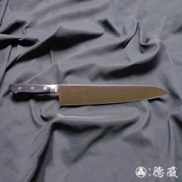 包丁 牛刀　黒ハンドル　300mm 両刃 AUS8 黒ハンドル 日本製 徳蔵刃物 TOKUZO KNIVES 名入れ ラッピング 送料無料 JAPAN Kitchen Knives 包丁 ほうちょう