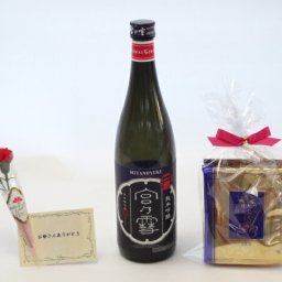 母の日 ギフトセット 日本酒セット 挽き立て珈琲(ドリップパック5パック)(宮崎本店 宮の雪 純米吟醸 720ml(三重県) 母の日カード お母さんありがとうカーネイション