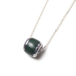 【工房限定オリジナル商品】磁器 伊万里焼リングペンダント　ネックレス　マットグリーン　プラチナ焼付け　 　結婚20周年　磁器婚式　母の日　おしゃれ　　贈り物　退職記念　贈り物　作品 外国人　お土産　プレゼント　記念品 アクセサリー　陶器　磁器　ギフト　誕生日プレゼント　和風 