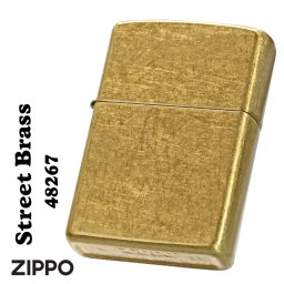 【名入れ】zippo ジッポーライターレギュラー　ストリートブラス REGULAR STREET BRASS　2023モデル #48267 おしゃれ シンプル 誕生日 ギフト プレゼント  [z48267]
