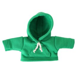 [6点までメール便可] ぬいぐるみ用 服 パーカー グリーン 緑 推しカラー コスチューム ぬい服 モールドール 身長12cm(4S)用  推しぬい 推し活 ぬいぐるみの服 おしゃれ かわいい 誕生日プレゼント おままごと 着せ替え 女の子 男の子 テディベア くま おもちゃ 推しカラーパーカー TBグリーンパーカー 777222