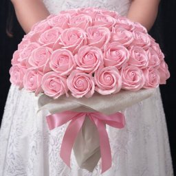 【ピーチピンク】「サヴォンローズ」 花束 ブーケ バラの花束 薔薇の花束 花ギフト フラワーギフト フラワーボックス プロポーズ サプライズ ソープフラワー シャボンフラワー 石鹸フラワー 石鹸の花 石鹸のバラ 枯れない花 インテリア 母の日 父の日 敬老の日 クリスマス バレンタイン ホワイトデー 誕生日 入学 卒業 就職 結婚祝い 結婚記念日 退職祝い 記念日 