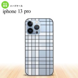 iPhone13 Pro iPhone13Pro 背面ケース カバー ステンドグラス風 チェック ホワイト ステンドグラス風  nk-i13p-sg46