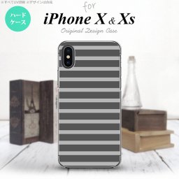 【iPhoneX】【スマホケース/スマホカバー】【アイフォンX】iPhoneX スマホケース カバー アイフォンX ボーダー グレー nk-ipx-704【メール便送料無料】
