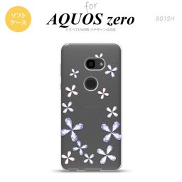 AQUOS zero アクオス ゼロ 801SH スマホケース カバー ソフトケース 花柄 紫 nk-801sh-tp077[スマホ,スマホケース,スマホカバー,ケース,カバー,ジャケット]