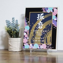 命名書 【366日の花言葉 星座入り】 出産祝い 命名書おしゃれ ガラス 命名書プレゼント 名前入り 名前ギフト オリジナルギフト 赤ちゃん お子さん お孫さん誕生 記念などに 名入れギフト 赤ちゃん 名前 子供 お七夜 366日のバースデー 命名紙 ベビーギフト 男の子 女の子