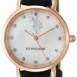 正規品 2年保証 新品 U.S.POLO ASSN ユーエスポロアッスン ポロ アソシエーション 腕時計 US-2A-NV ステンレス レザー レディース クォーツ 電池