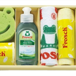 フロッシュ キッチン洗剤ギフト  フロッシュミニ（アロエヴェラ）100ml×2・スポンジ・マイクロファイバークロス250×250mm×3