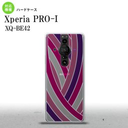 Xperia PRO I Xperia PRO-I 背面ケース カバー ステンドグラス風 おしゃれ 帯 ピンク ステンドグラス風 背面カバー android nk-xproi-sg14